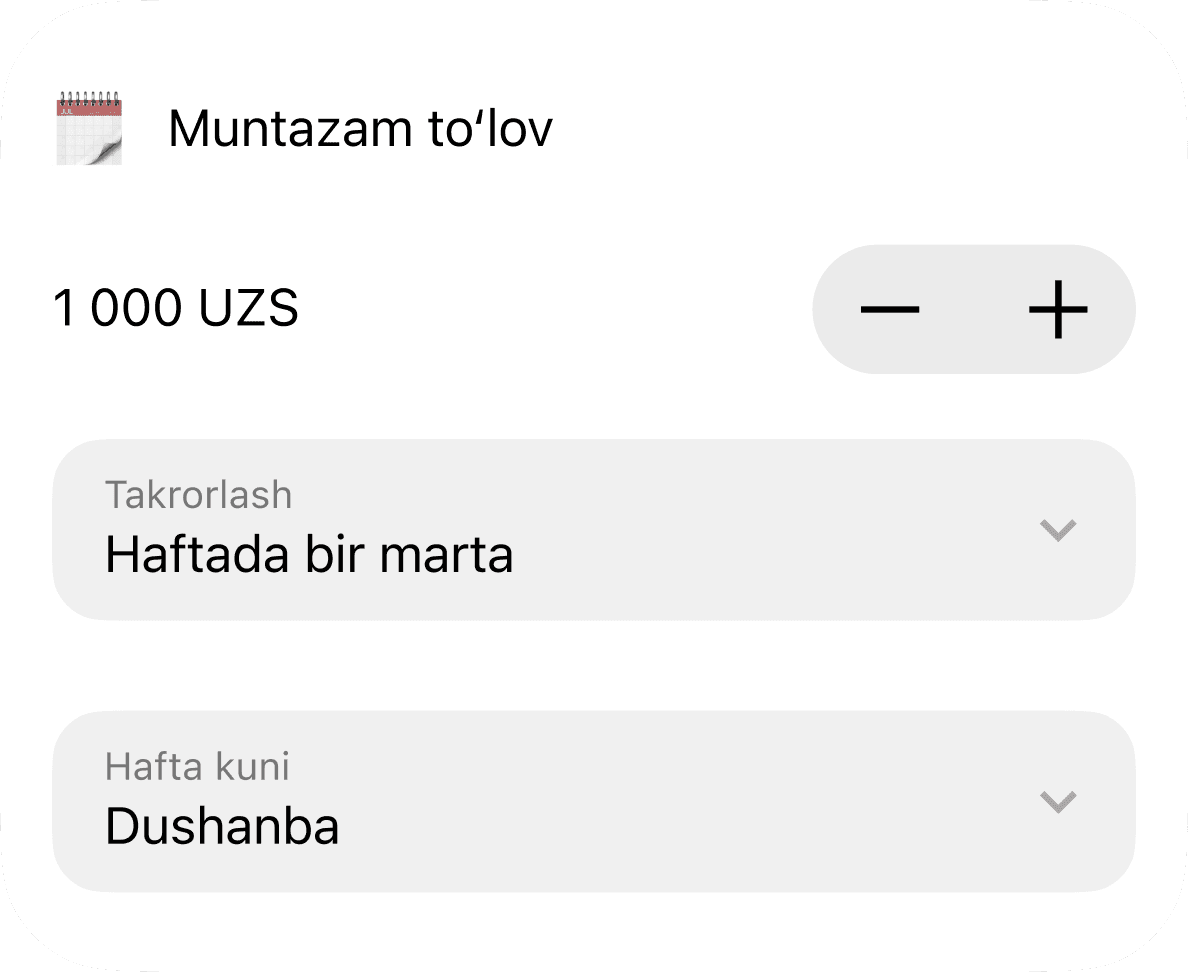 Muntazam to'lovlar